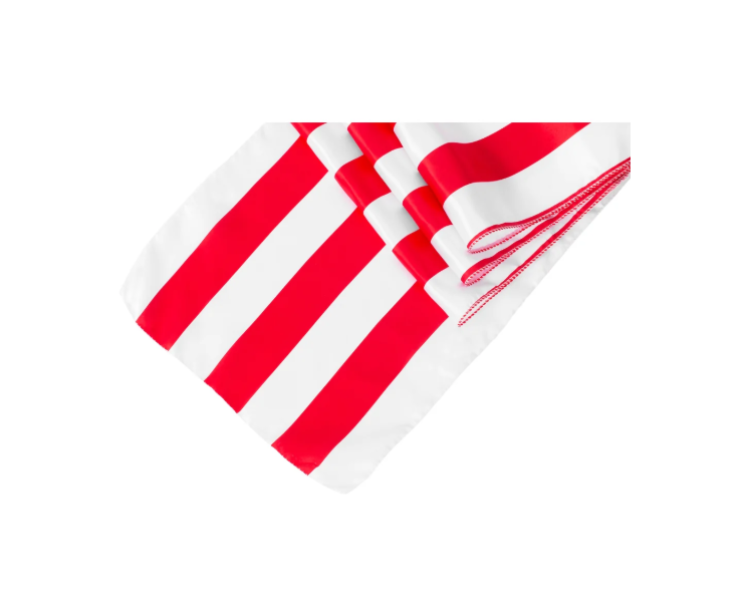 Stripe Satin Table Runner - Red & White