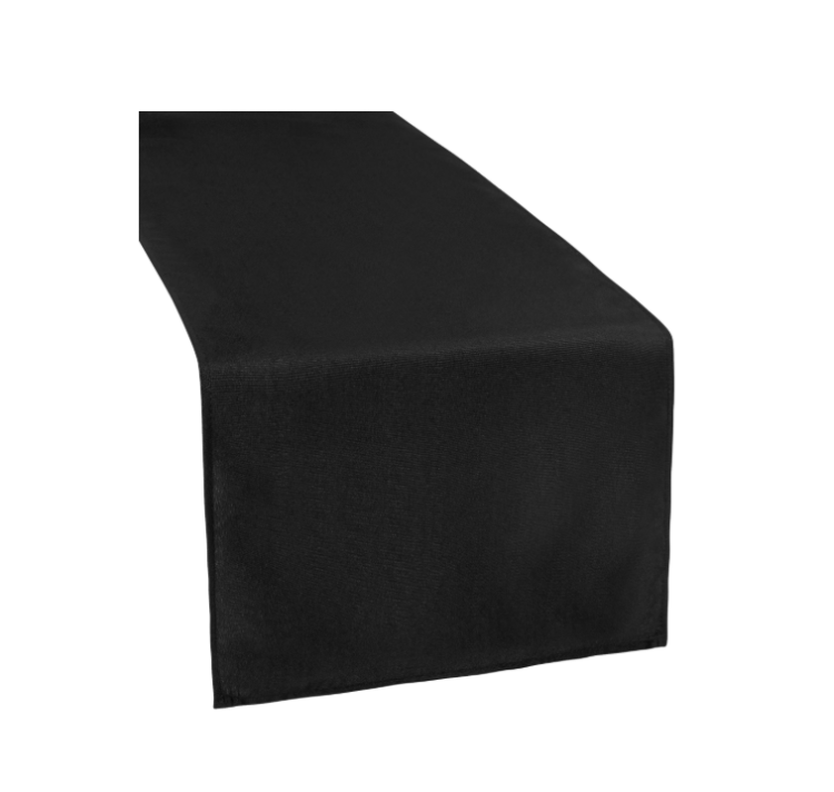 Polyester Table Runner - Black