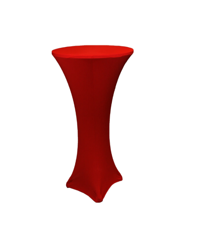 Apple Red Spandex Cocktail Table Cover