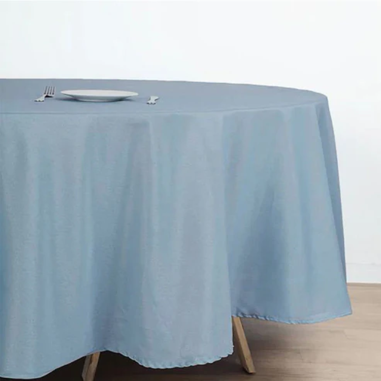 120 Dusty Blue Polyester Linen