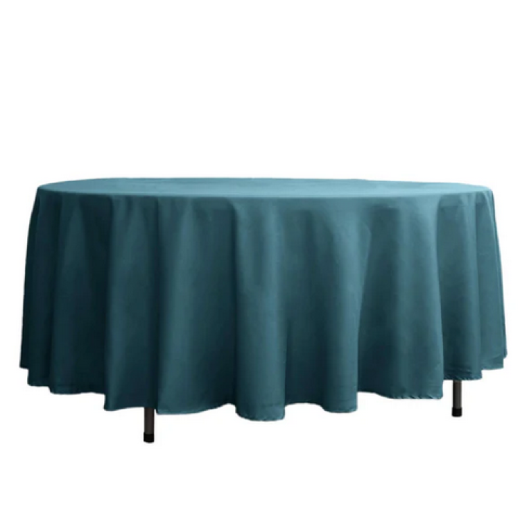108 Peacock Teal Polyester Linen