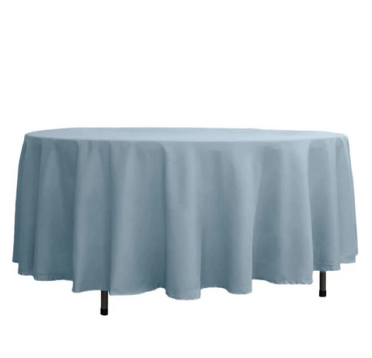 108 Dusty Blue Polyester Linen