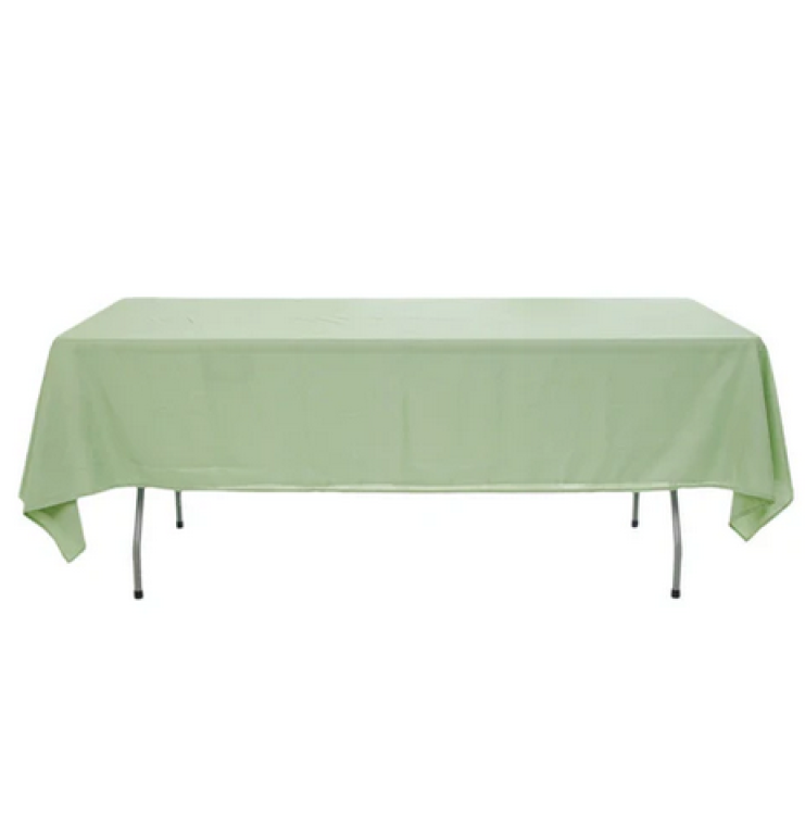 60x126 Sage Green Polyester Linen
