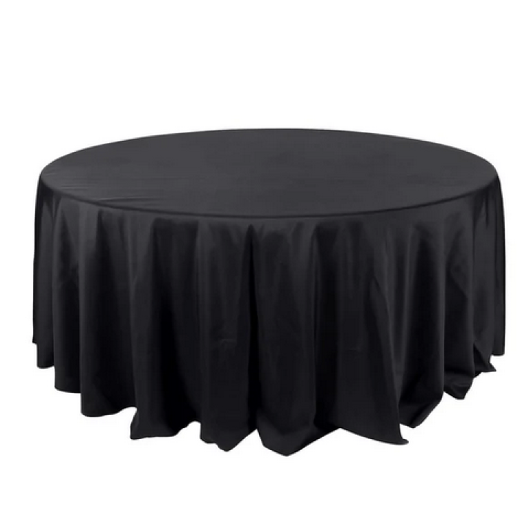 132 Black Polyester Linen