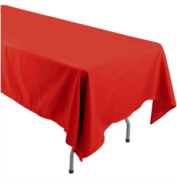 60x126 Red Polyester Linen