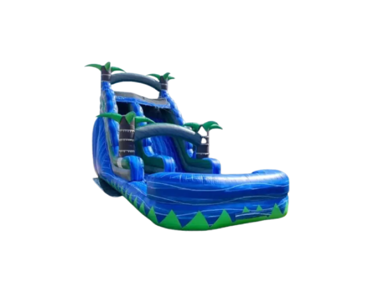 19ft Marble Blue Water Slide w Pool* 19ft Marble Blue Water Slide w Pool*