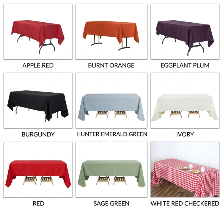 60x126 Rectangle Polyester Linens 60x126 Rectangle Polyester Linens